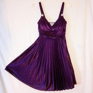Sold- Trixxi Pleated Purple Mini Cocktail Dress